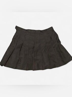 Black Pleated Mini Skort With Built-In Shorts Size Large Fits Medium